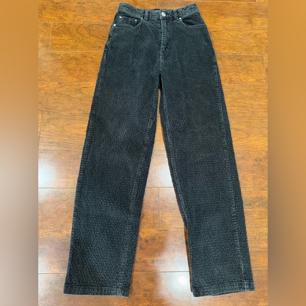 BDG Women's Black Corduroy Straight Leg Pants